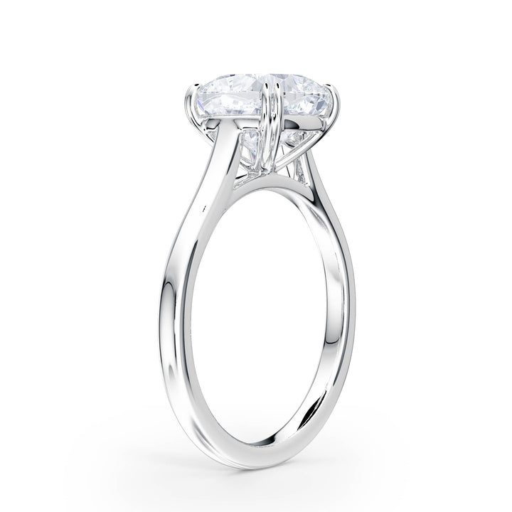 Elevé Cathedral Cushion Diamond Engagement Ring - R1232 in Ring by 18 KARATS INC.