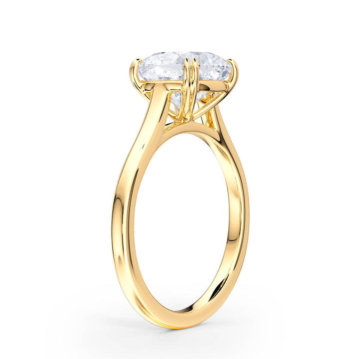 Elevé Cathedral Cushion Diamond Engagement Ring - R1232 in Ring by 18 KARATS INC.