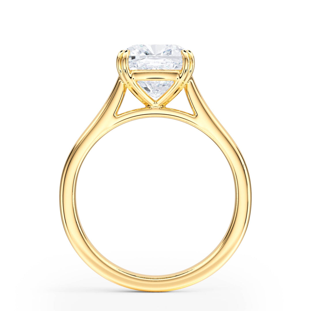 Elevé Cathedral Cushion Diamond Engagement Ring - R1232 in Ring by 18 KARATS INC.
