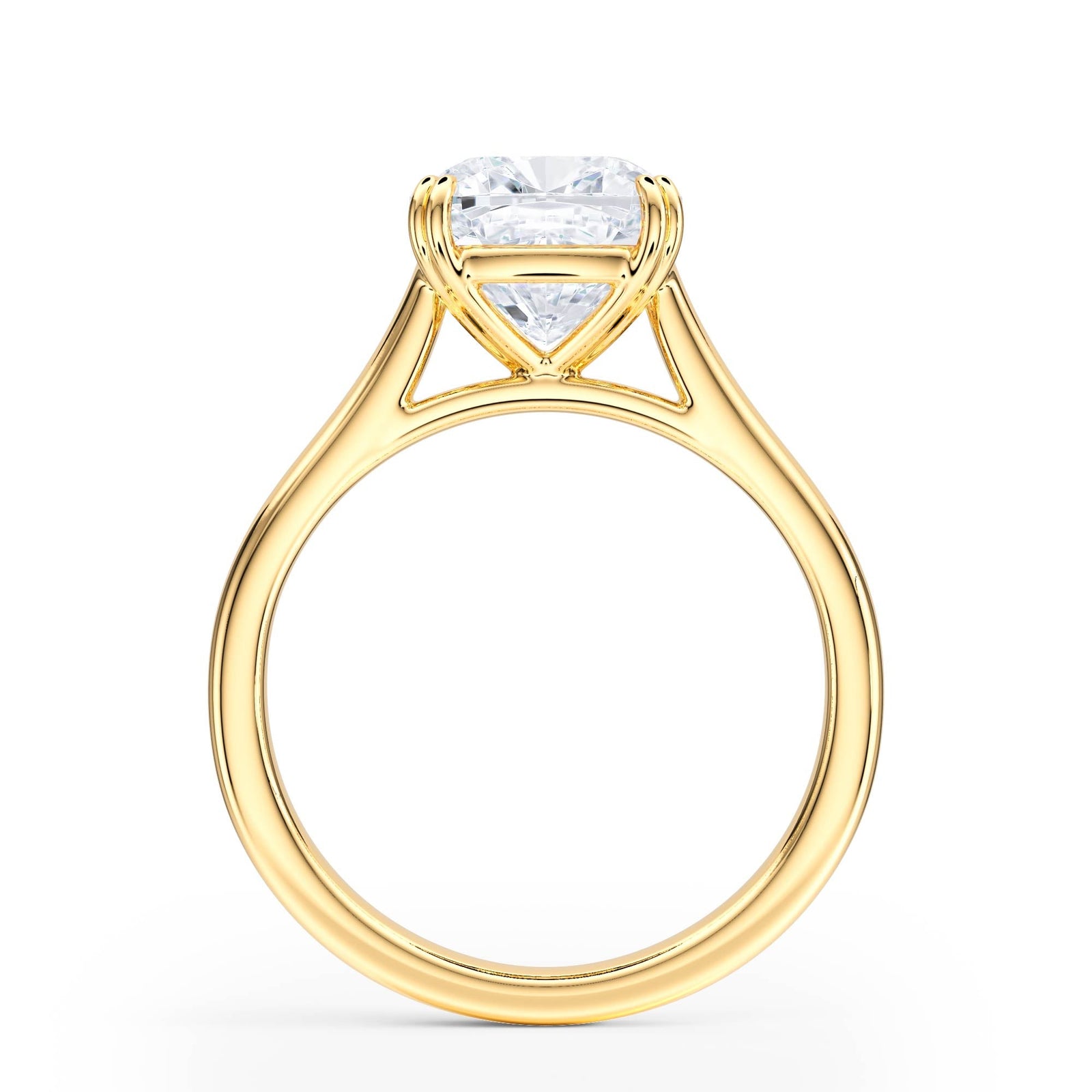 Elevé Cathedral Cushion Diamond Engagement Ring - R1232 in Ring by 18 KARATS INC.