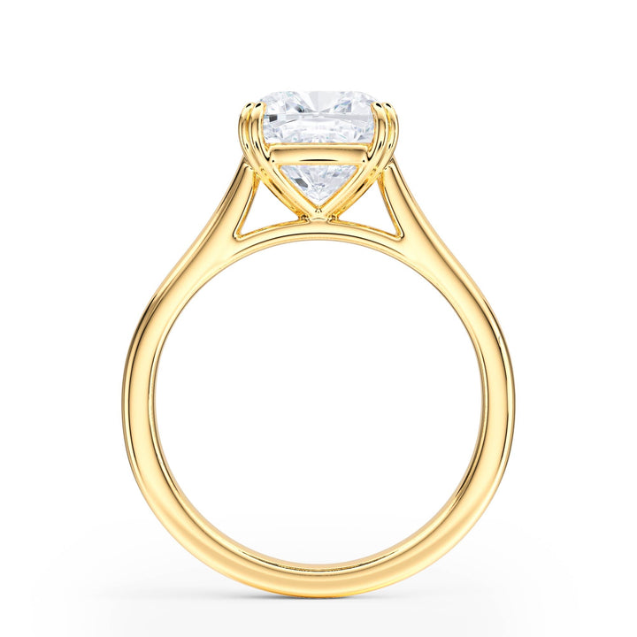 Elevé Cathedral Cushion Diamond Engagement Ring - R1232 in Ring by 18 KARATS INC.
