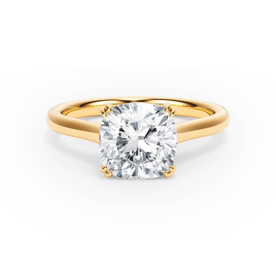 Elevé Cathedral Cushion Diamond Engagement Ring - R1232 in Ring by 18 KARATS INC.