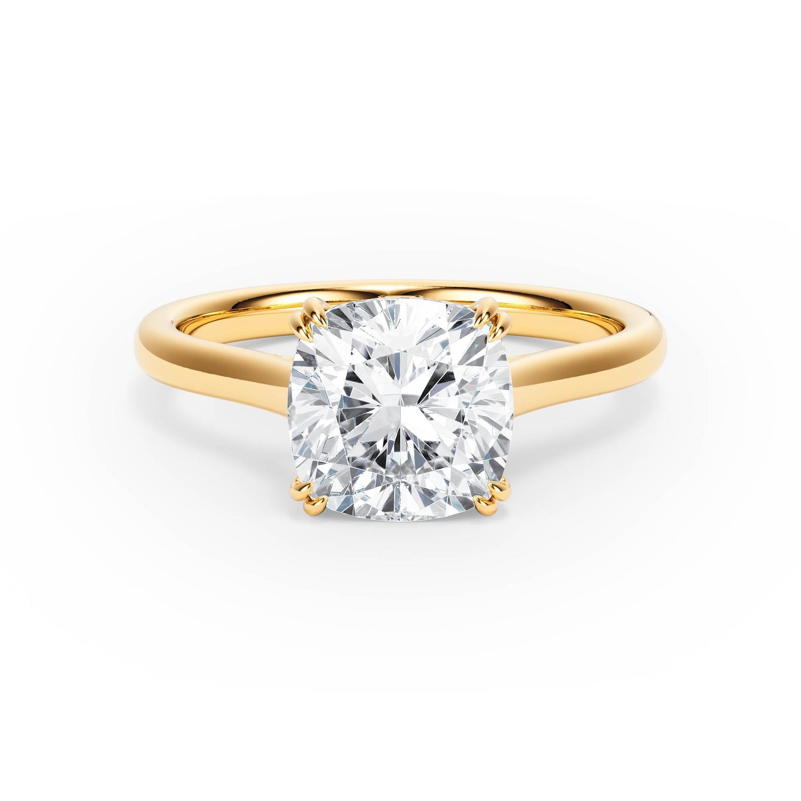 Elevé Cathedral Cushion Diamond Engagement Ring - R1232 in Ring by 18 KARATS INC.