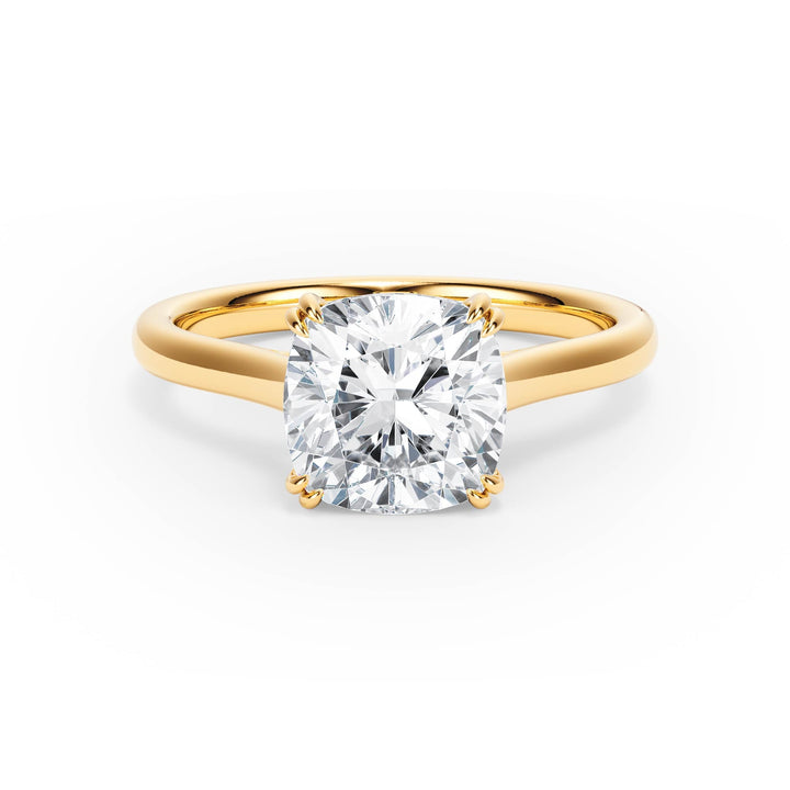 Elevé Cathedral Cushion Diamond Engagement Ring - R1232 in Ring by 18 KARATS INC.