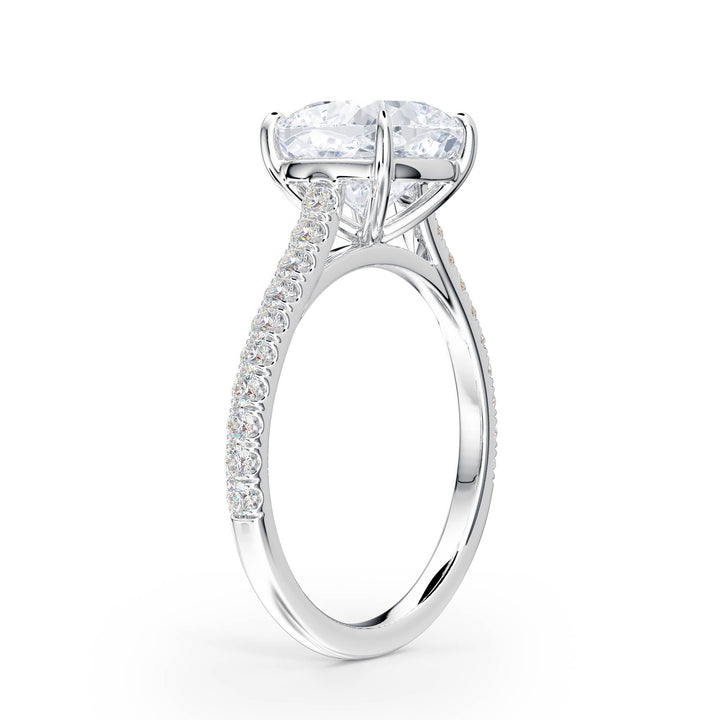 Elevé Cathedral Cushion Diamond Engagement Ring - R1253 in Ring by 18 KARATS INC.