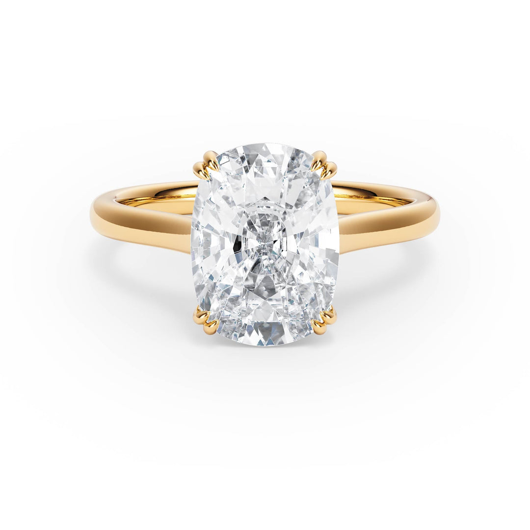 Elevé Cathedral Elongated Cushion Diamond Engagement Ring - R1233 in Ring by 18 KARATS INC.