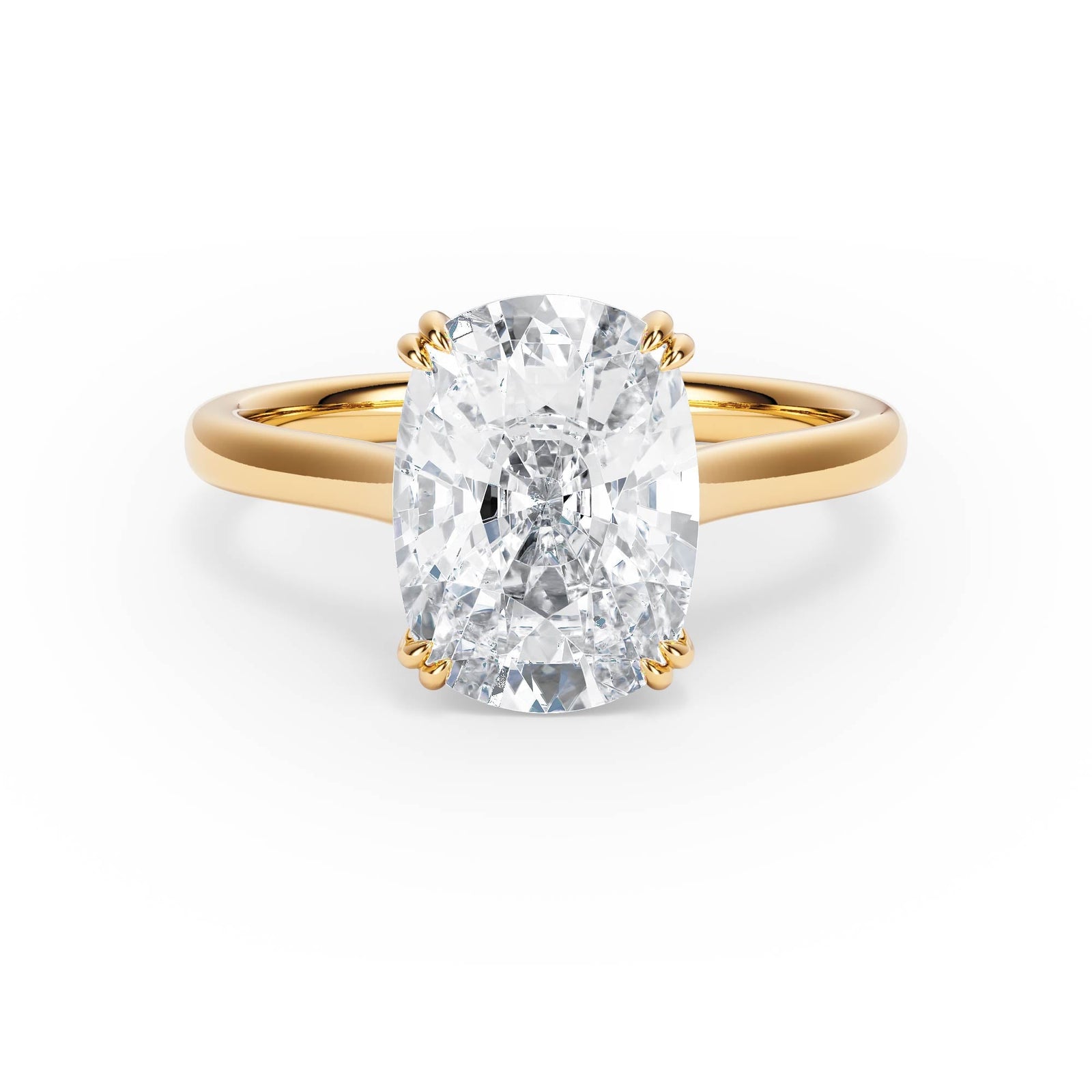 Elevé Cathedral Elongated Cushion Diamond Engagement Ring - R1233 in Ring by 18 KARATS INC.