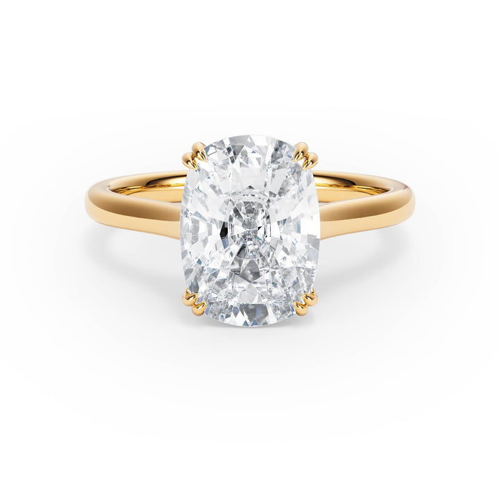 Elevé Cathedral Elongated Cushion Diamond Engagement Ring - R1233 in Ring by 18 KARATS INC.