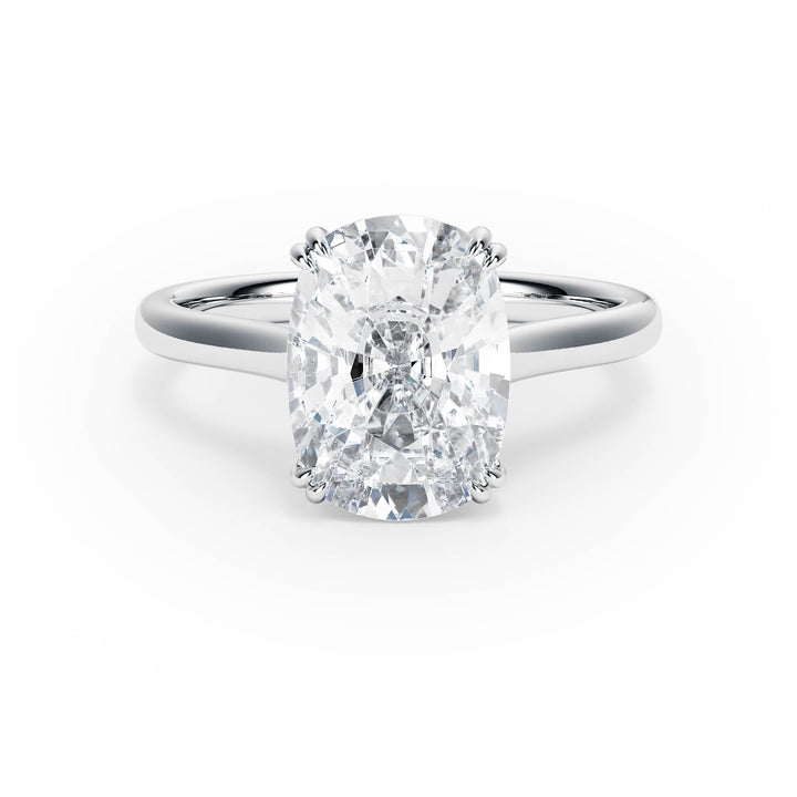 Elevé Cathedral Elongated Cushion Diamond Engagement Ring - R1233 in Ring by 18 KARATS INC.