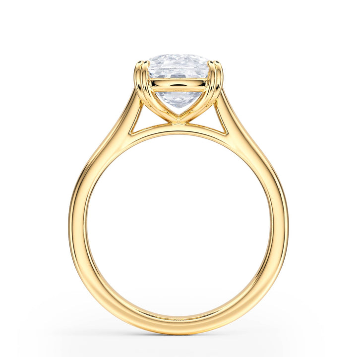 Elevé Cathedral Elongated Cushion Diamond Engagement Ring - R1233 in Ring by 18 KARATS INC.