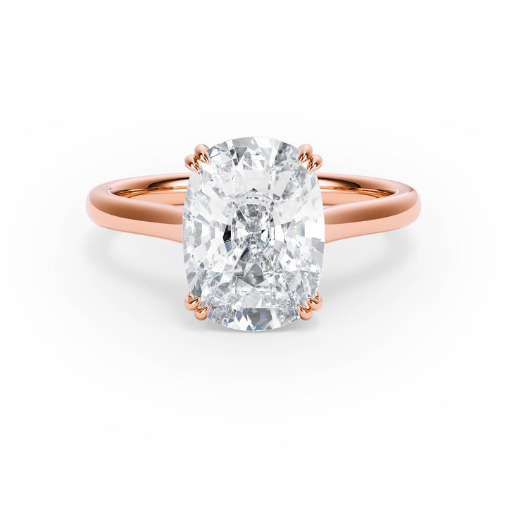Elevé Cathedral Elongated Cushion Diamond Engagement Ring - R1233 in Ring by 18 KARATS INC.
