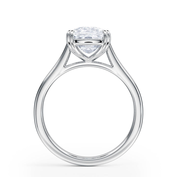 Elevé Cathedral Elongated Cushion Diamond Engagement Ring - R1233 in Ring by 18 KARATS INC.