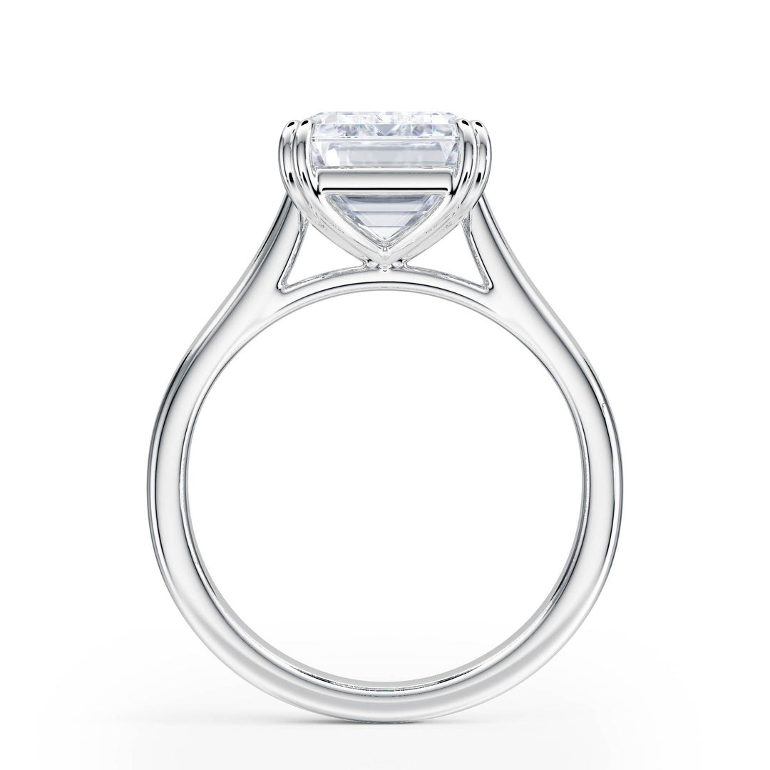 Elevé Cathedral Emerald Diamond Engagement Ring - R1231 in Ring by 18 KARATS INC.