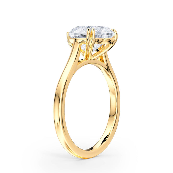 Elevé Cathedral Heart Diamond Engagement Ring - R1230 in Ring by 18 KARATS INC.