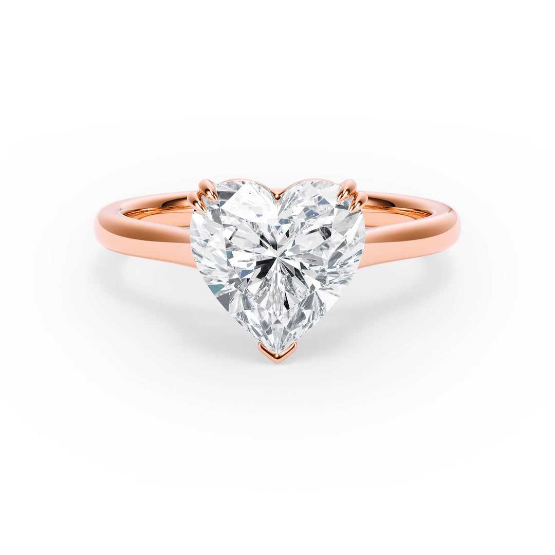 Elevé Cathedral Heart Diamond Engagement Ring - R1230 in Ring by 18 KARATS INC.