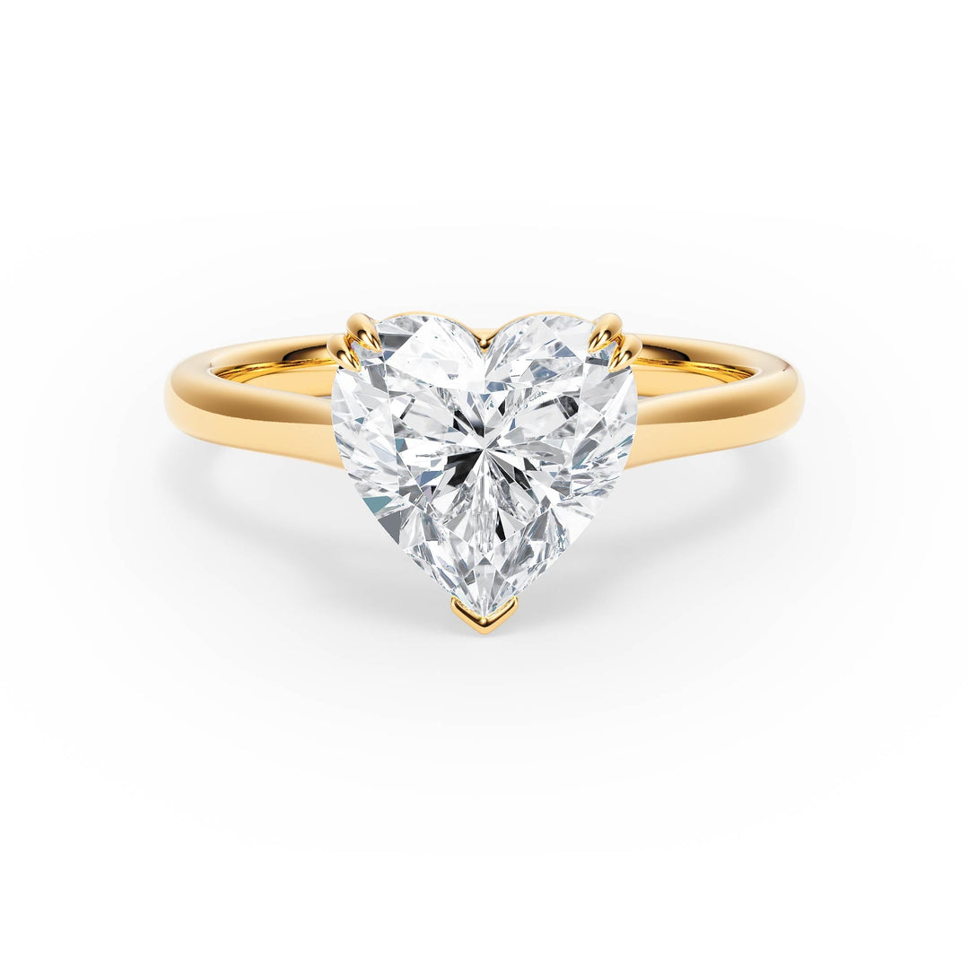 Elevé Cathedral Heart Diamond Engagement Ring - R1230 in Ring by 18 KARATS INC.