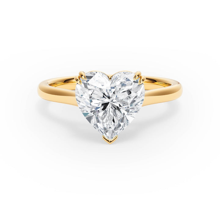 Elevé Cathedral Heart Diamond Engagement Ring - R1230 in Ring by 18 KARATS INC.