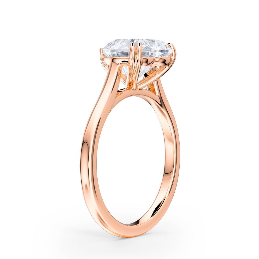 Elevé Cathedral Heart Diamond Engagement Ring - R1230 in Ring by 18 KARATS INC.