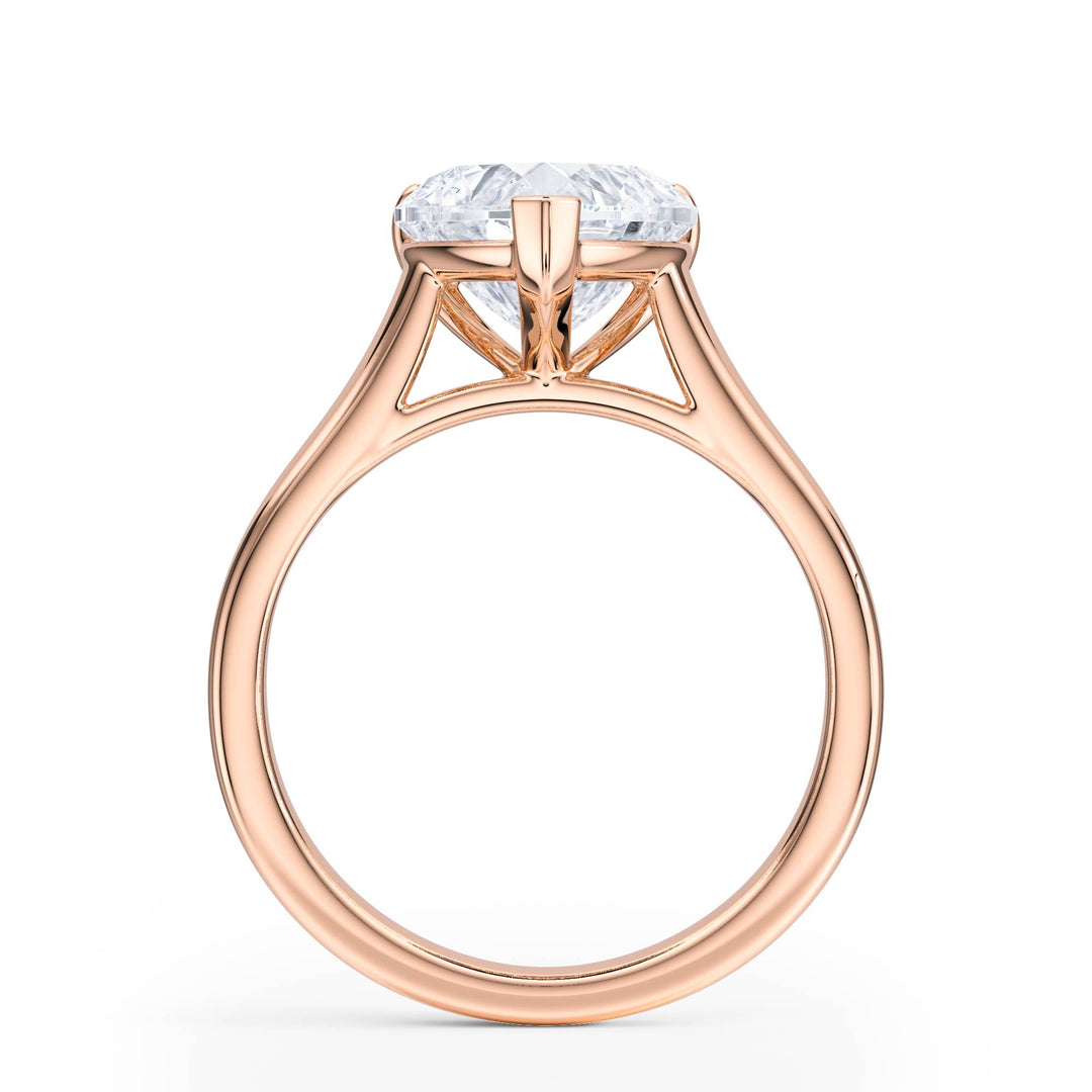 Elevé Cathedral Heart Diamond Engagement Ring - R1230 in Ring by 18 KARATS INC.