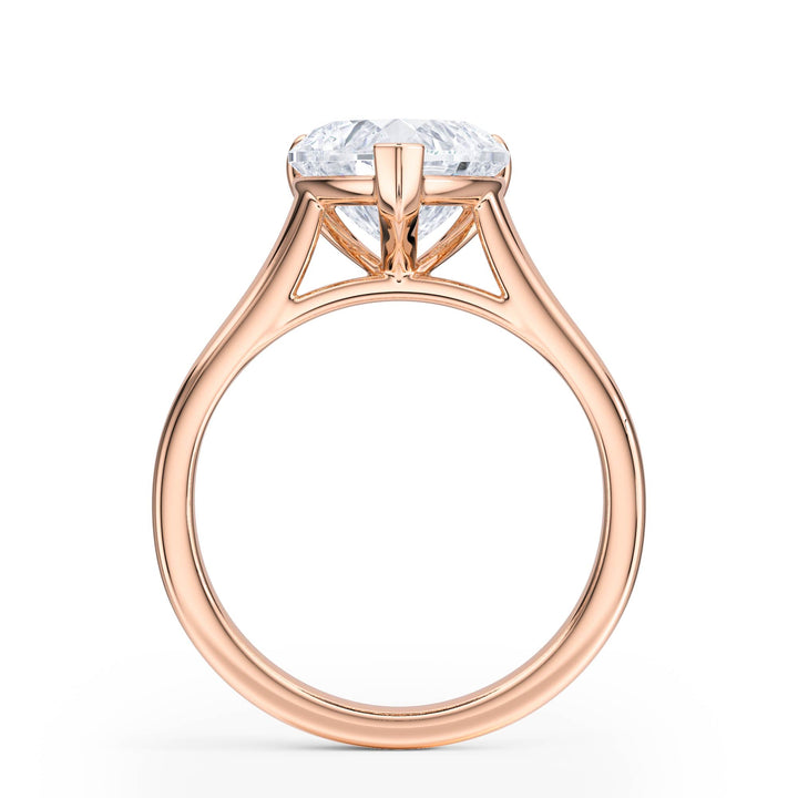 Elevé Cathedral Heart Diamond Engagement Ring - R1230 in Ring by 18 KARATS INC.