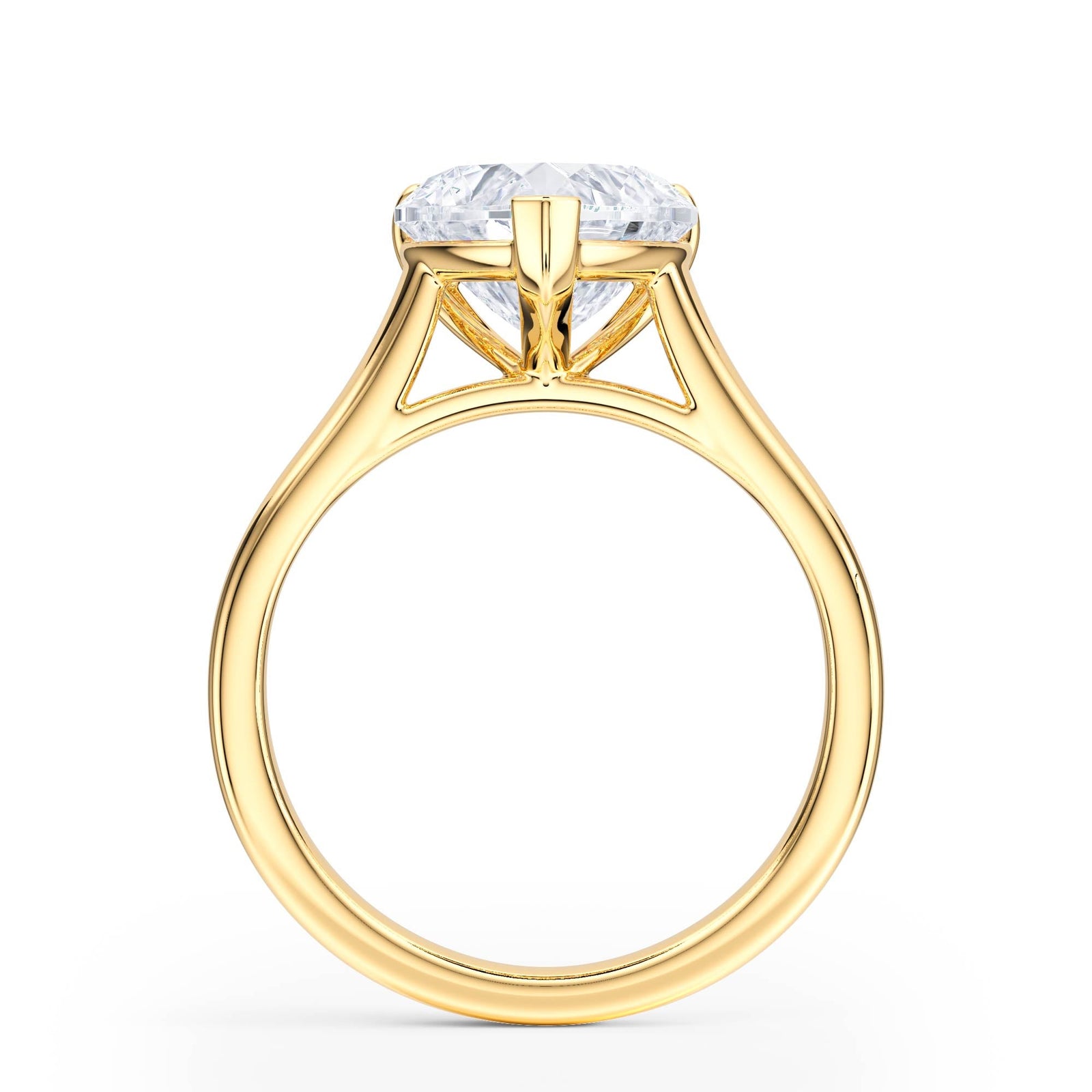 Elevé Cathedral Heart Diamond Engagement Ring - R1230 in Ring by 18 KARATS INC.