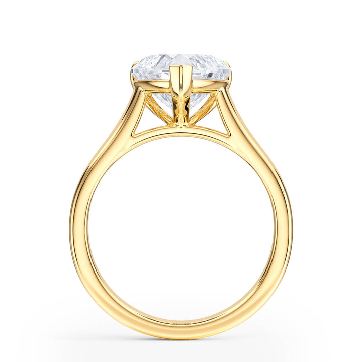 Elevé Cathedral Heart Diamond Engagement Ring - R1230 in Ring by 18 KARATS INC.
