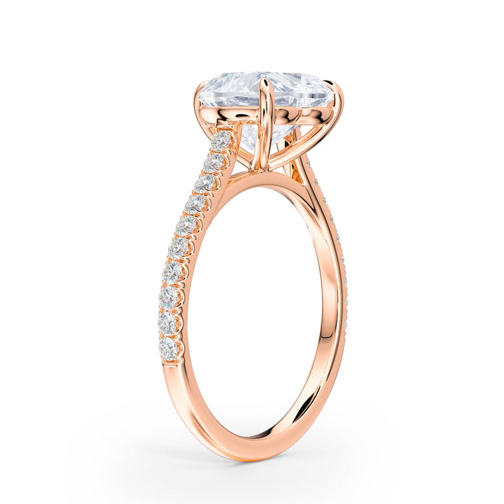 Elevé Cathedral Heart Diamond Engagement Ring - R1251 in Ring by 18 KARATS INC.