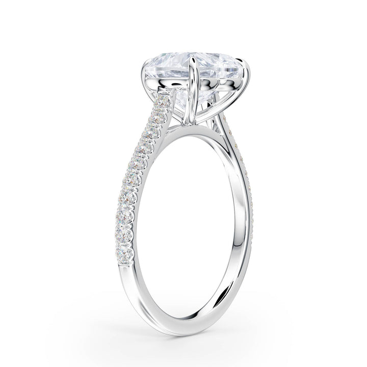 Elevé Cathedral Heart Diamond Engagement Ring - R1251 in Ring by 18 KARATS INC.