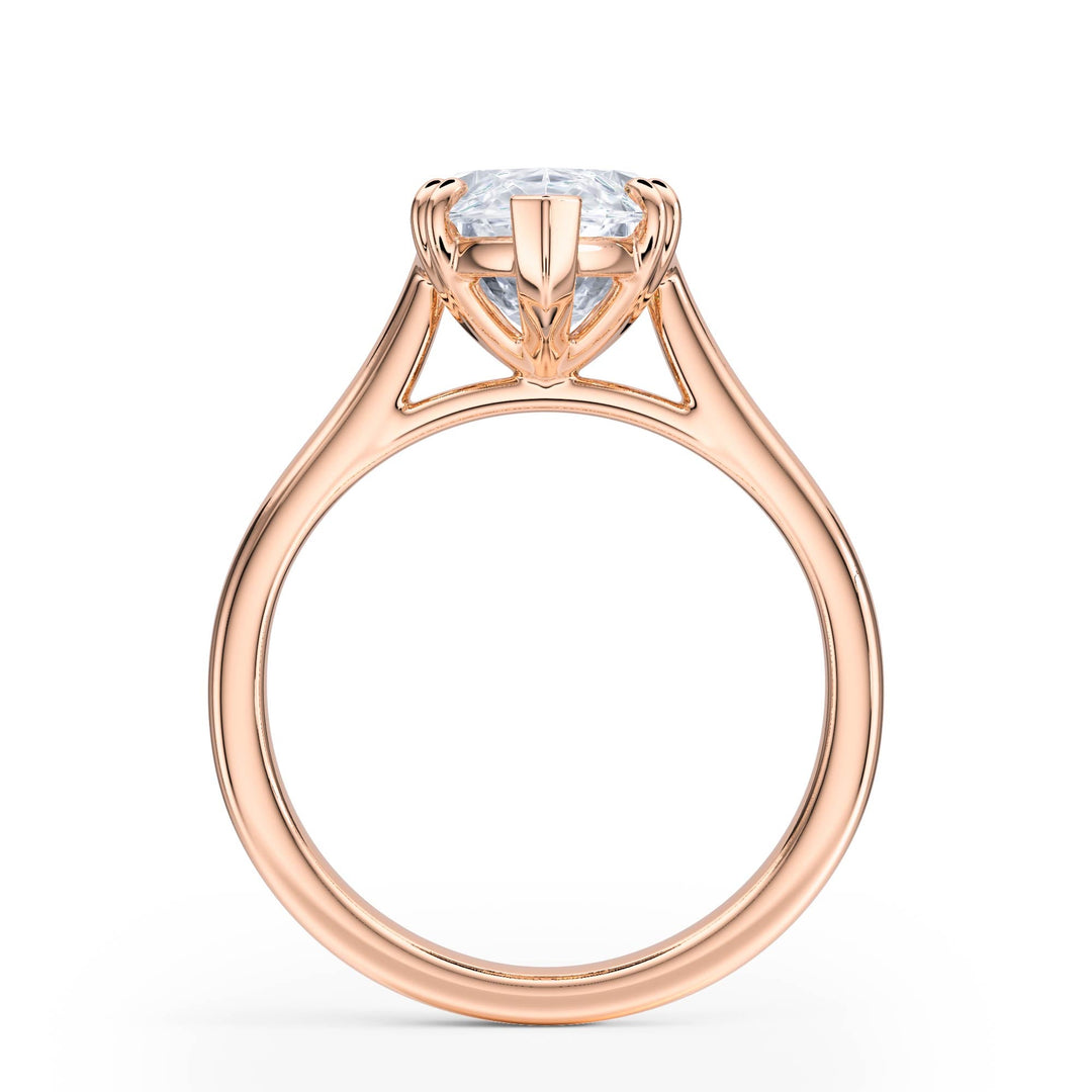 Elevé Cathedral Marquise Diamond Engagement Ring - R1229 in Ring by 18 KARATS INC.