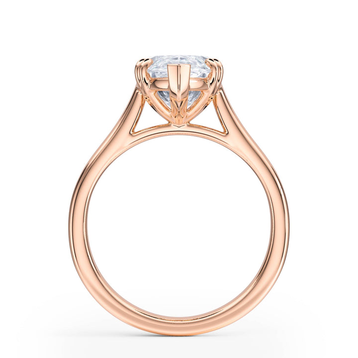 Elevé Cathedral Marquise Diamond Engagement Ring - R1229 in Ring by 18 KARATS INC.