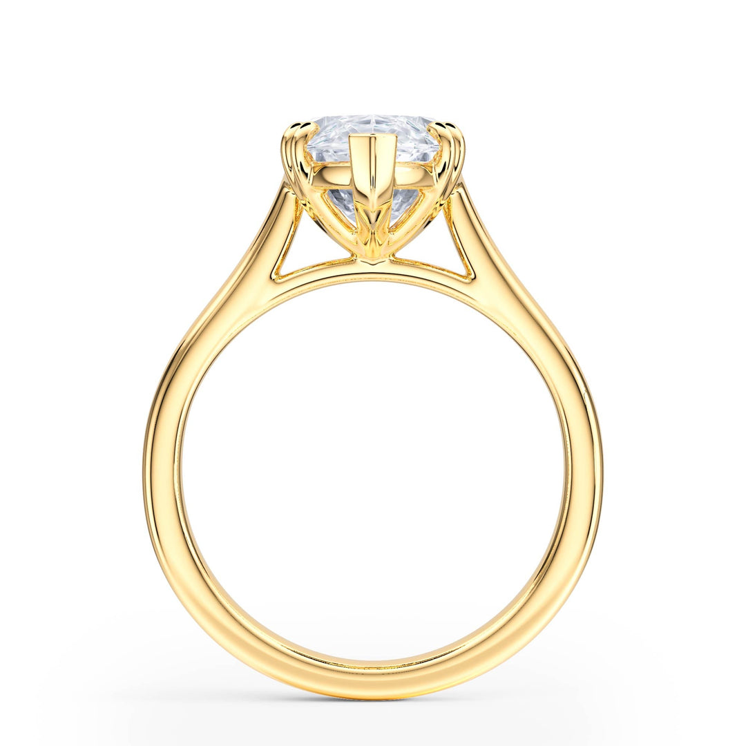 Elevé Cathedral Marquise Diamond Engagement Ring - R1229 in Ring by 18 KARATS INC.