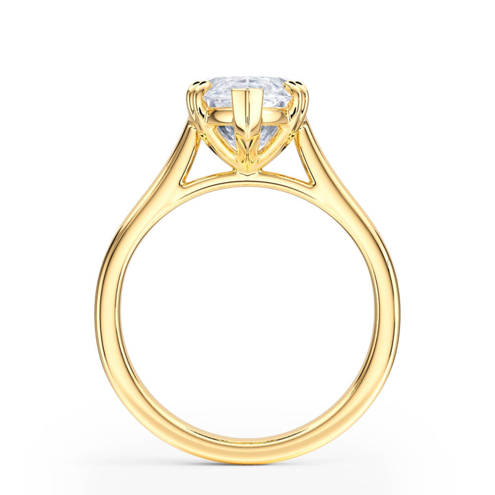 Elevé Cathedral Marquise Diamond Engagement Ring - R1229 in Ring by 18 KARATS INC.