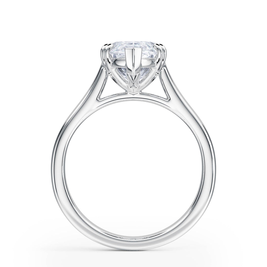 Elevé Cathedral Marquise Diamond Engagement Ring - R1229 in Ring by 18 KARATS INC.