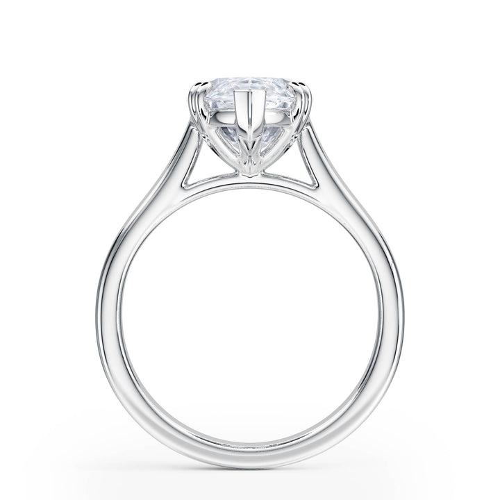 Elevé Cathedral Marquise Diamond Engagement Ring - R1229 in Ring by 18 KARATS INC.