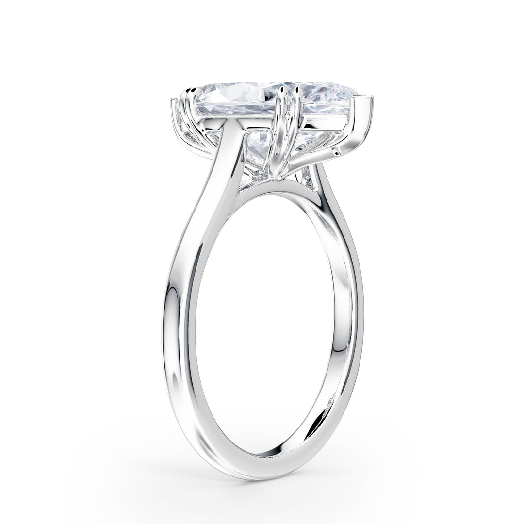 Elevé Cathedral Marquise Diamond Engagement Ring - R1229 in Ring by 18 KARATS INC.