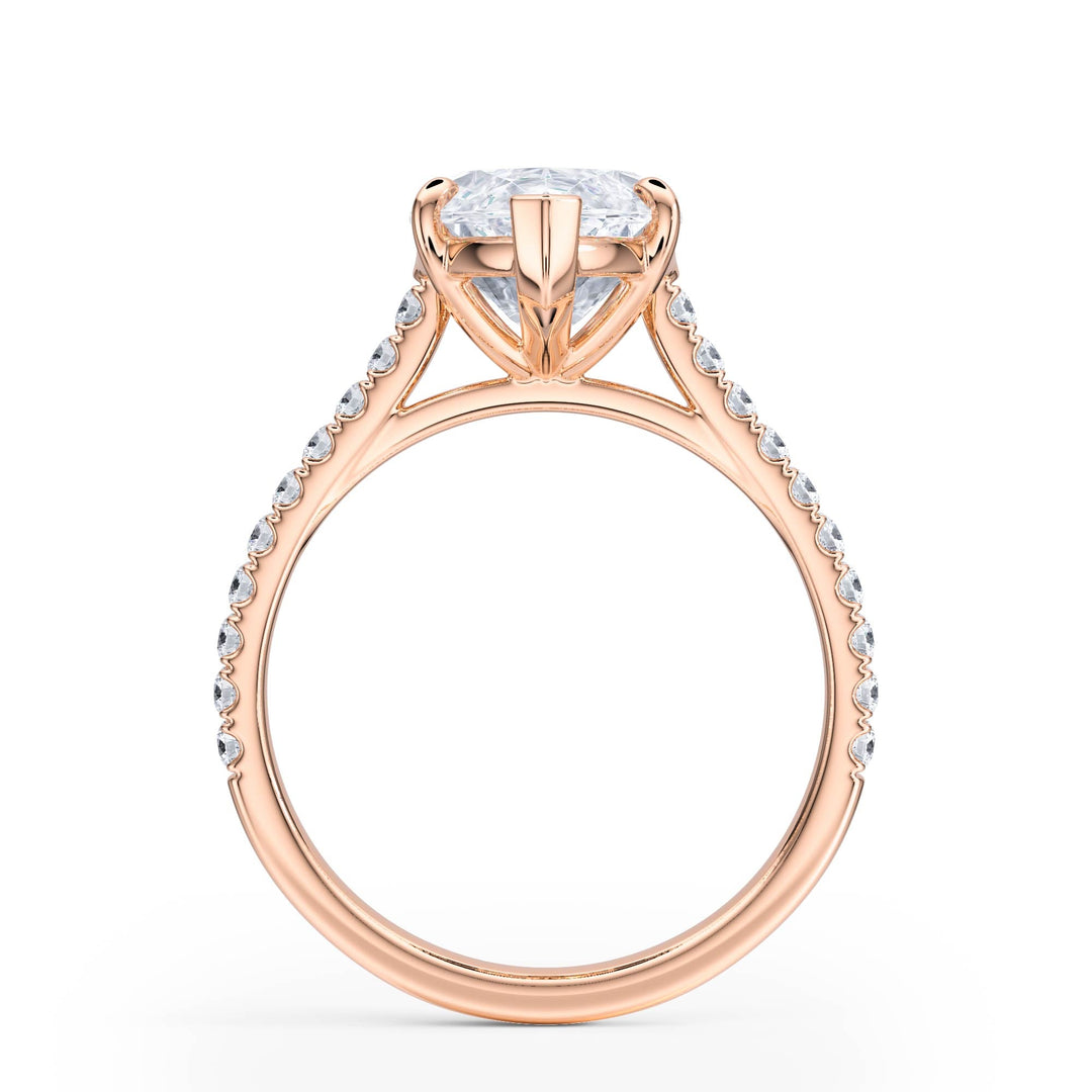 Elevé Cathedral Marquise Diamond Engagement Ring - R1250 in Ring by 18 KARATS INC.