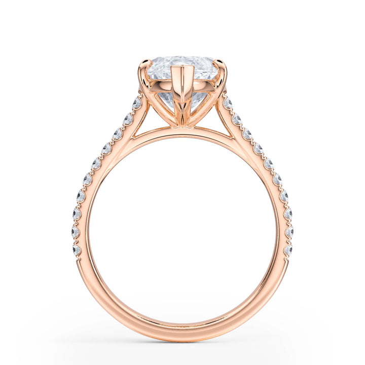 Elevé Cathedral Marquise Diamond Engagement Ring - R1250 in Ring by 18 KARATS INC.