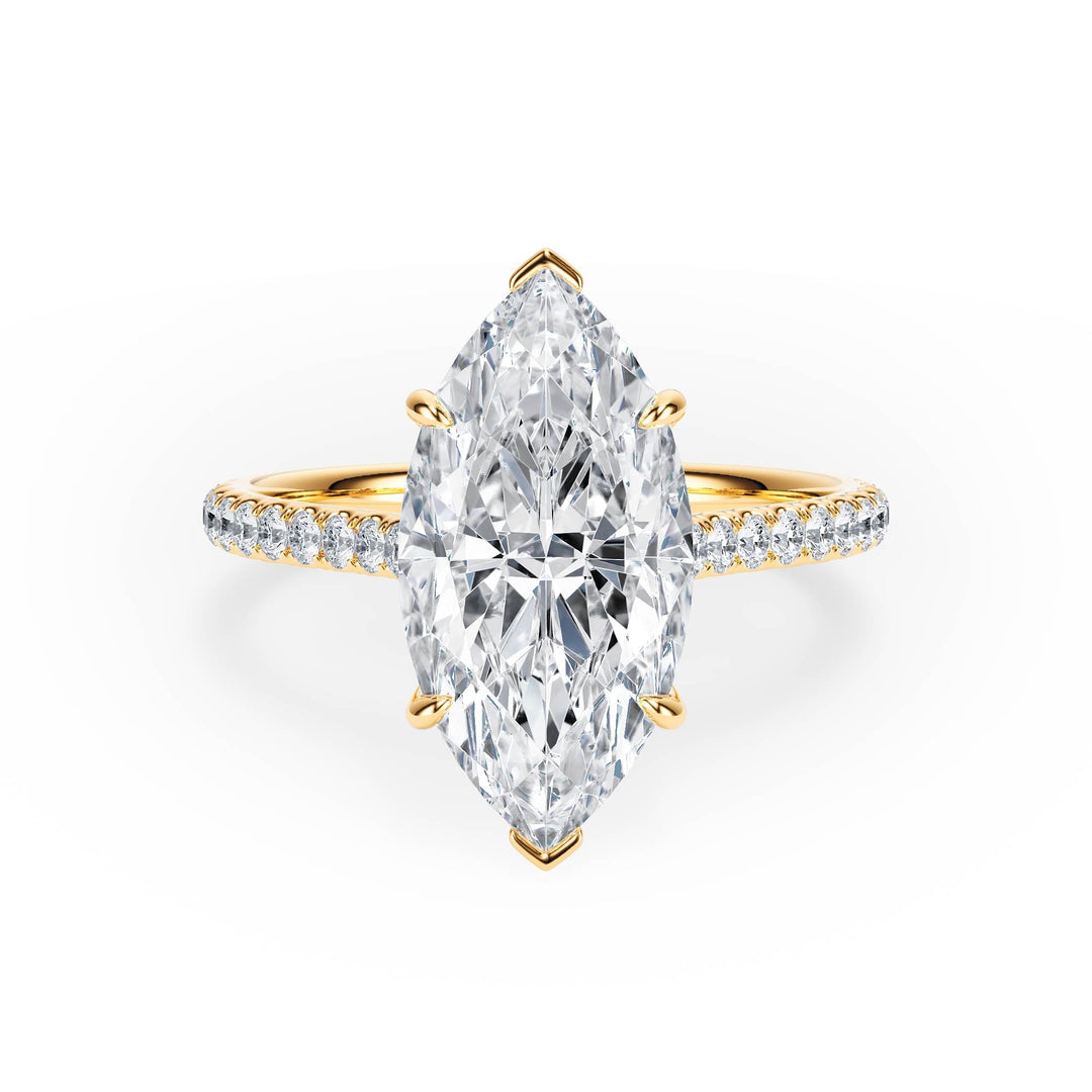 Elevé Cathedral Marquise Diamond Engagement Ring - R1250 in Ring by 18 KARATS INC.