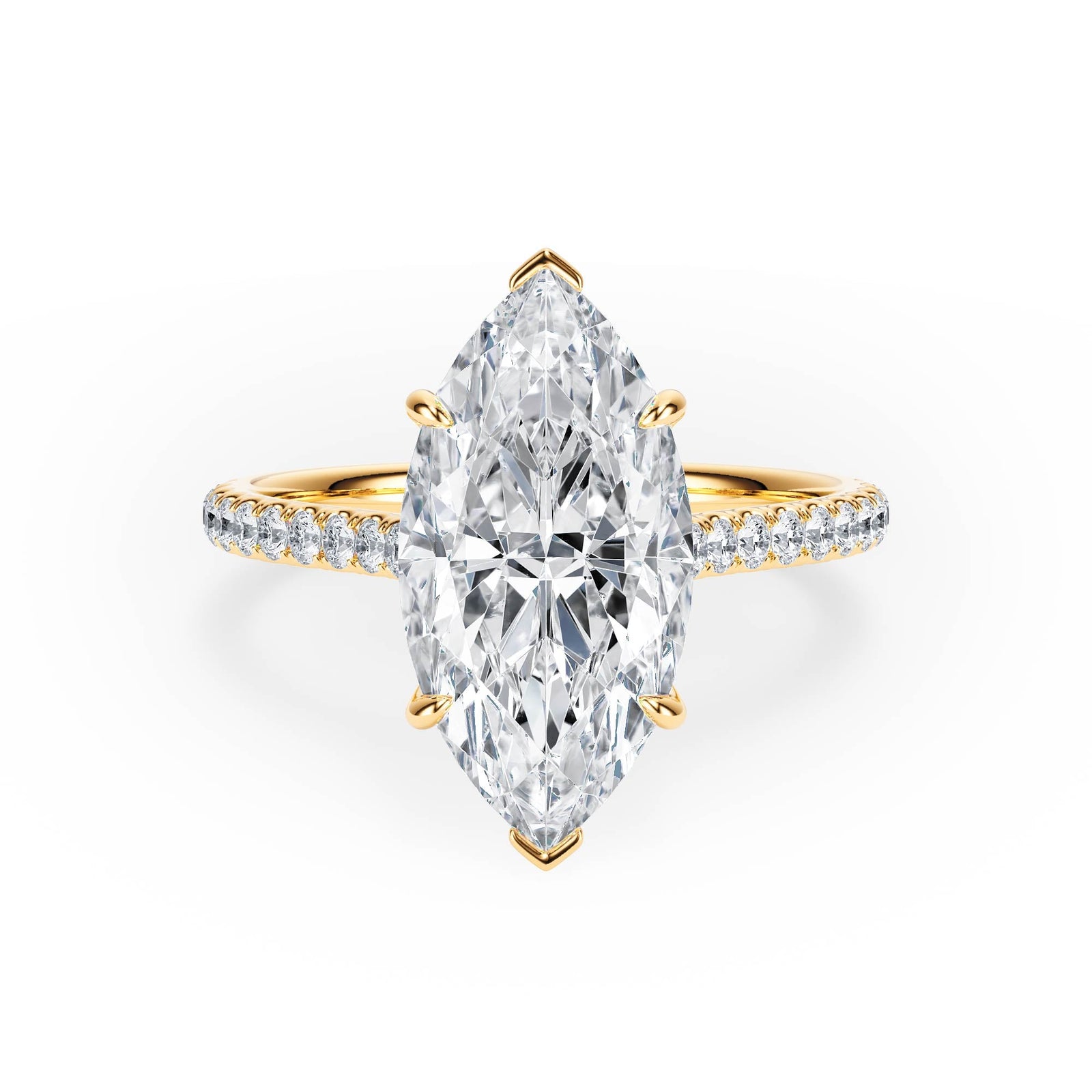 Elevé Cathedral Marquise Diamond Engagement Ring - R1250 in Ring by 18 KARATS INC.
