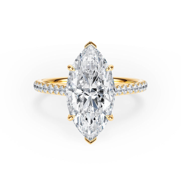Elevé Cathedral Marquise Diamond Engagement Ring - R1250 in Ring by 18 KARATS INC.