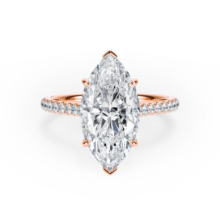Elevé Cathedral Marquise Diamond Engagement Ring - R1250 in Ring by 18 KARATS INC.