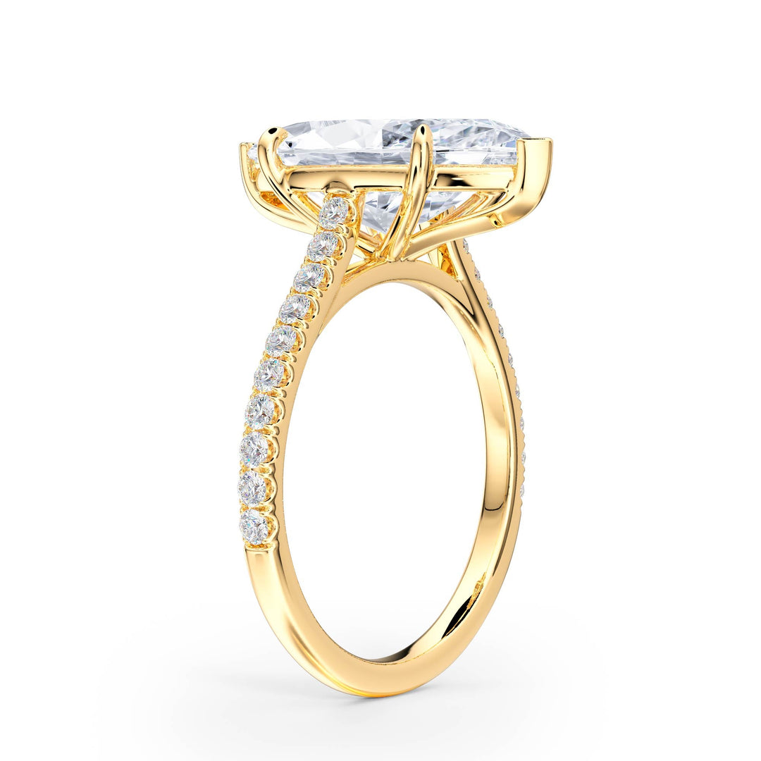 Elevé Cathedral Marquise Diamond Engagement Ring - R1250 in Ring by 18 KARATS INC.
