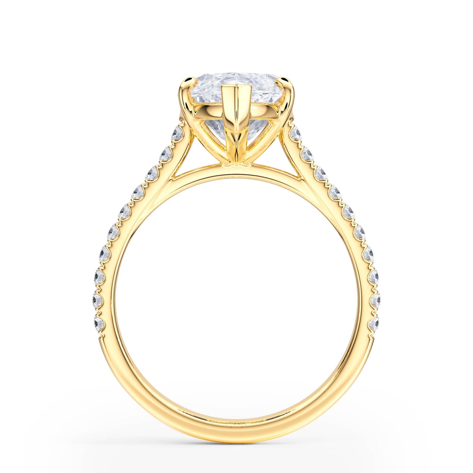 Elevé Cathedral Marquise Diamond Engagement Ring - R1250 in Ring by 18 KARATS INC.