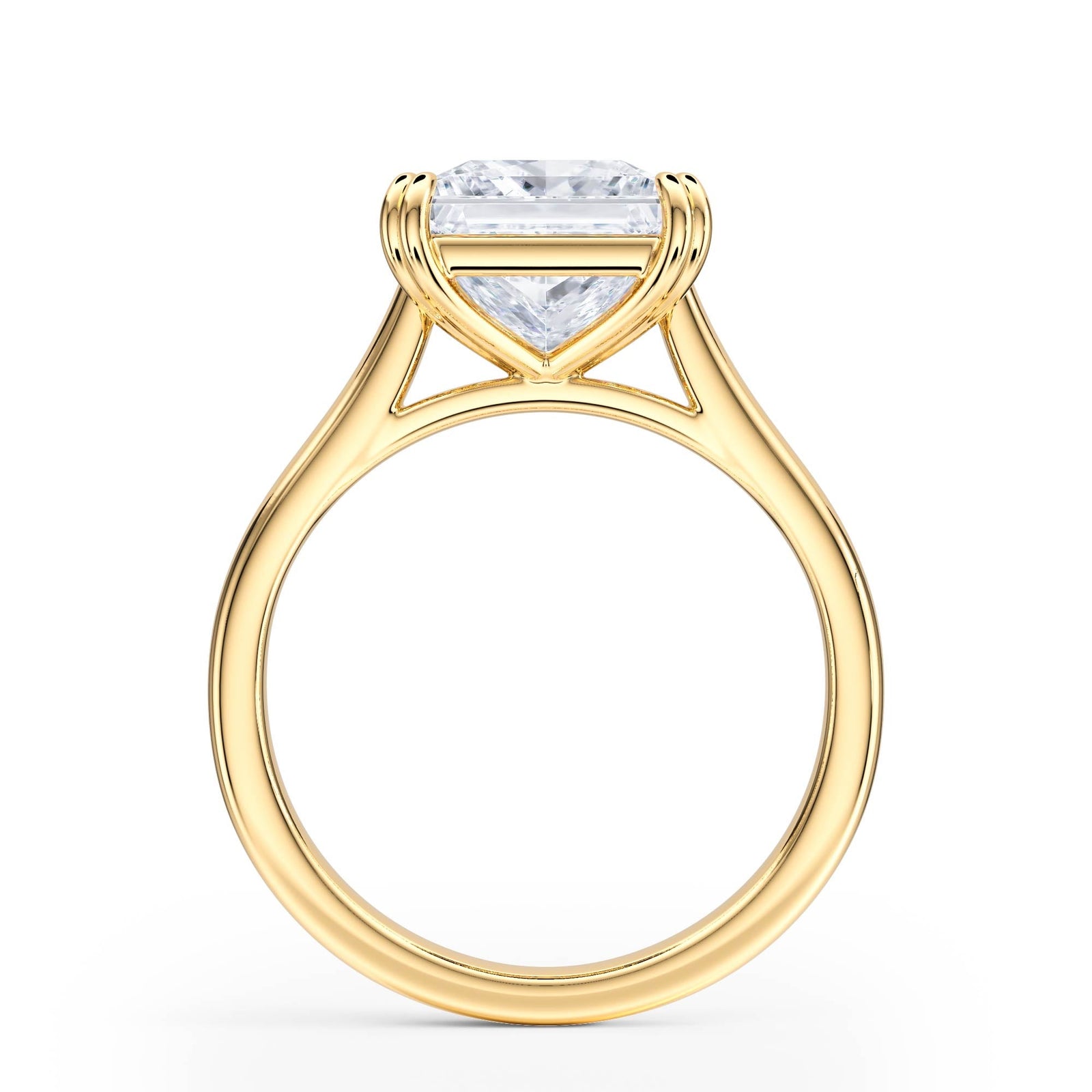 Elevé Cathedral Princess Diamond Engagement Ring - R1226 in Ring by 18 KARATS INC.