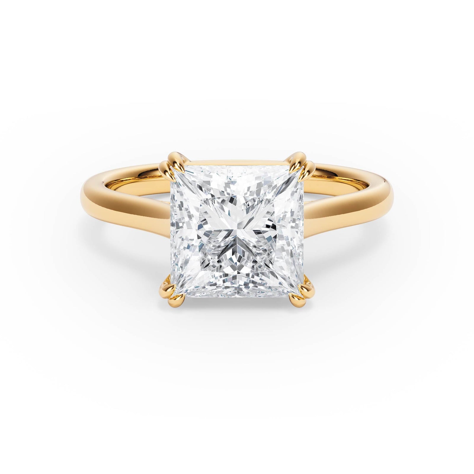 Elevé Cathedral Princess Diamond Engagement Ring - R1226 in Ring by 18 KARATS INC.