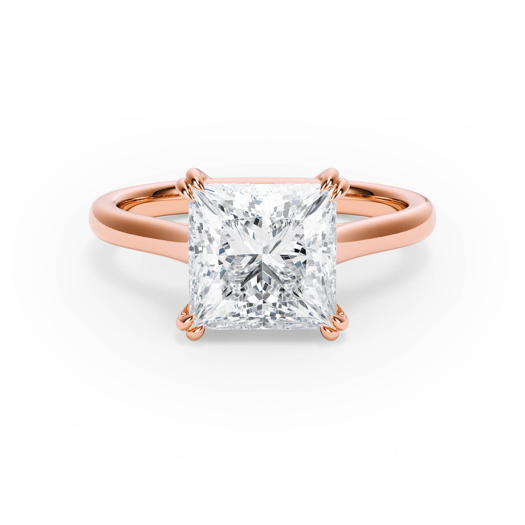 Elevé Cathedral Princess Diamond Engagement Ring - R1226 in Ring by 18 KARATS INC.