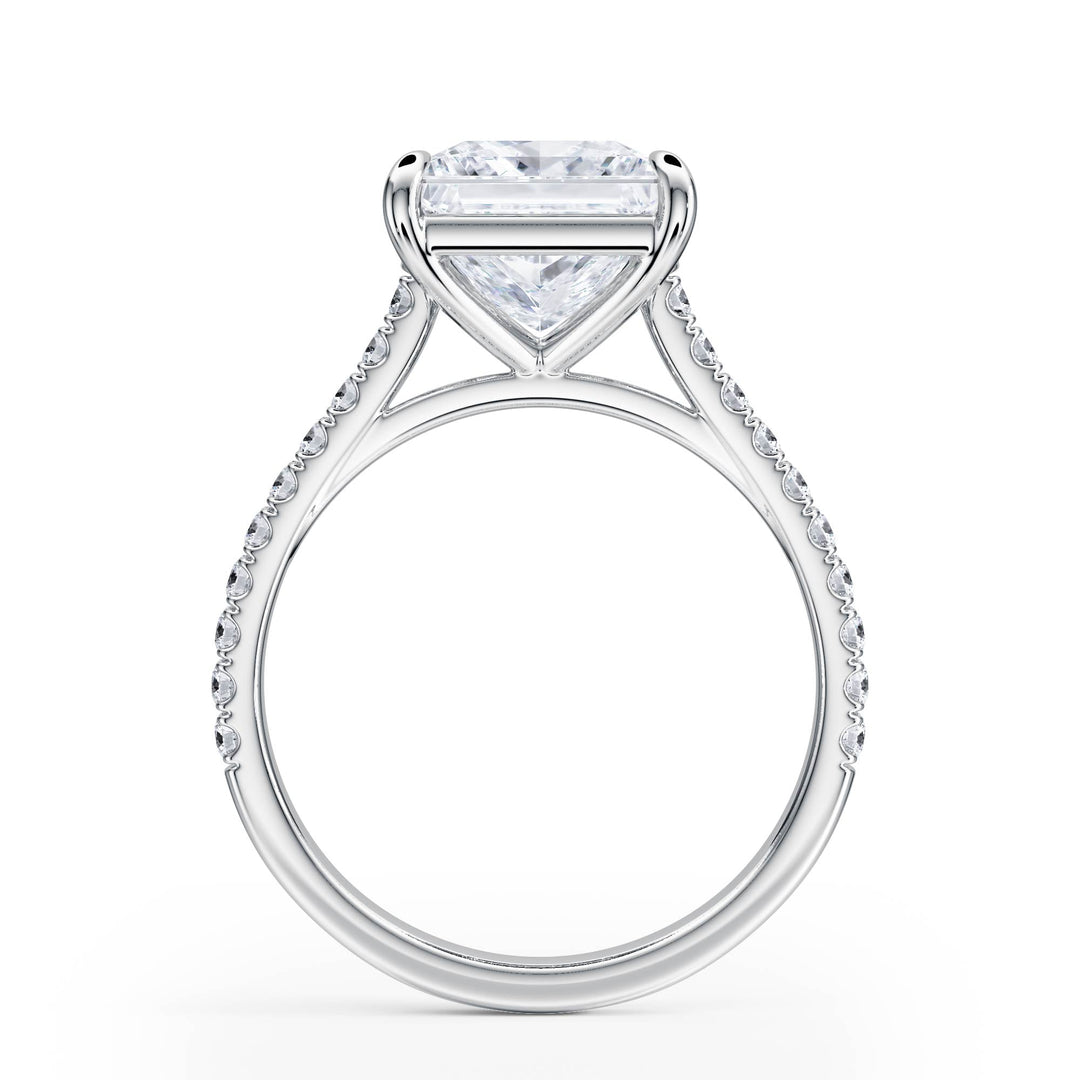 Elevé Cathedral Princess Diamond Engagement Ring - R1247 in Ring by 18 KARATS INC.