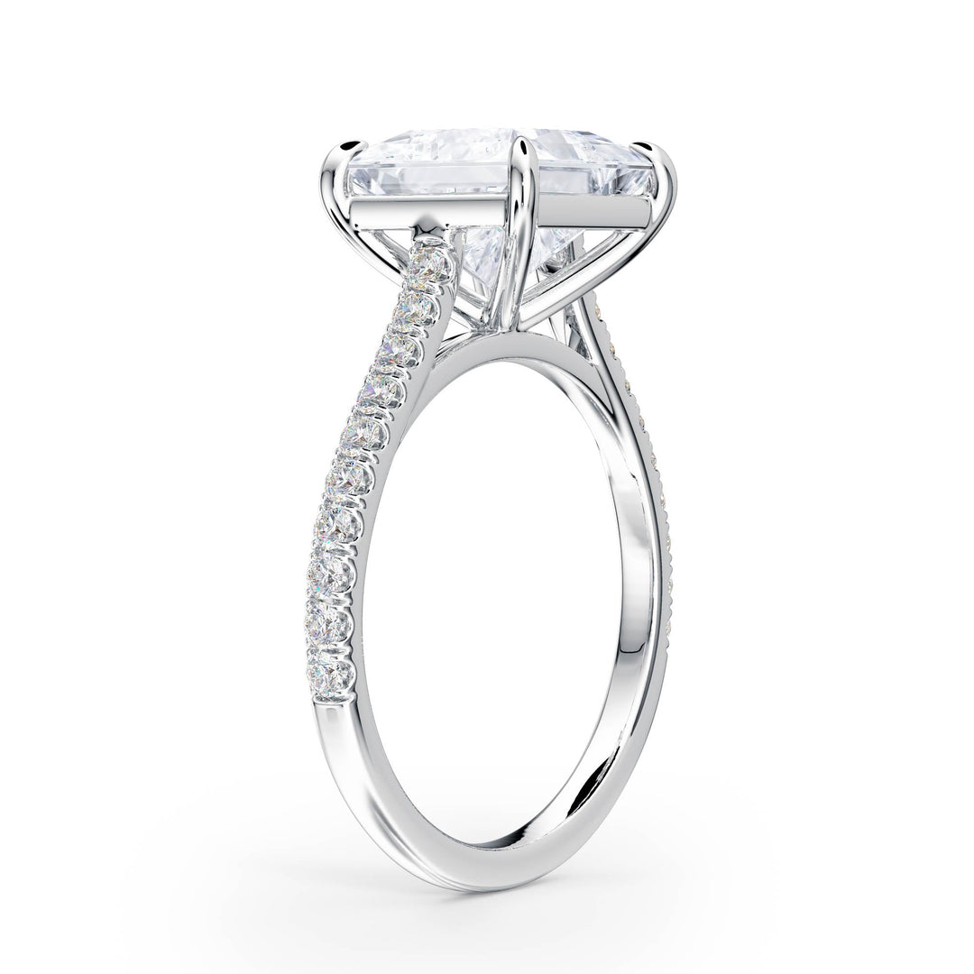 Elevé Cathedral Princess Diamond Engagement Ring - R1247 in Ring by 18 KARATS INC.