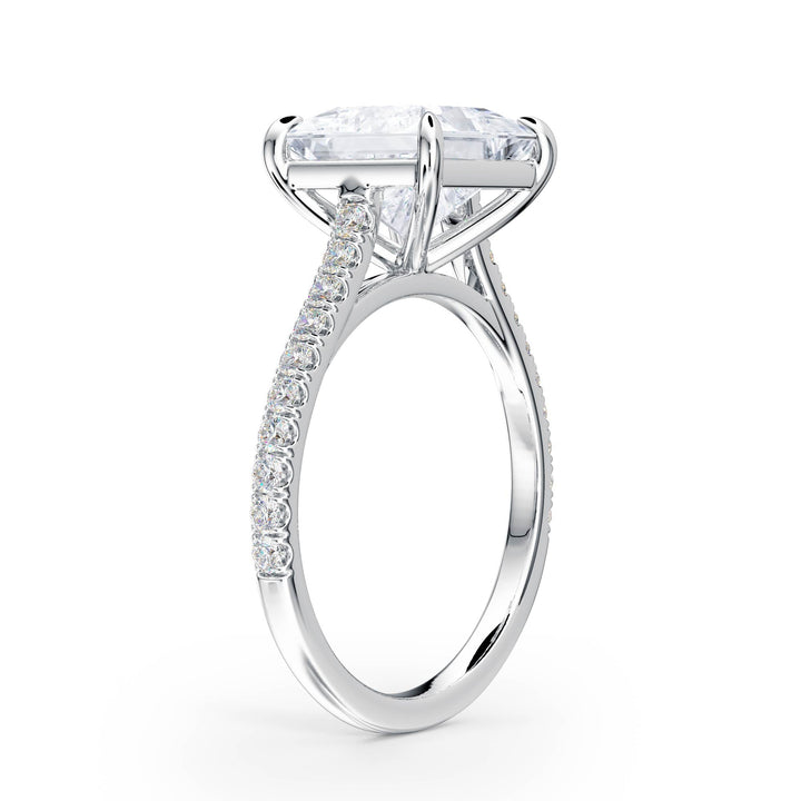 Elevé Cathedral Princess Diamond Engagement Ring - R1247 in Ring by 18 KARATS INC.