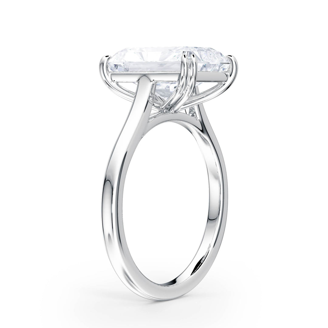 Elevé Cathedral Radiant Diamond Engagement Ring - R1225 in Ring by 18 KARATS INC.